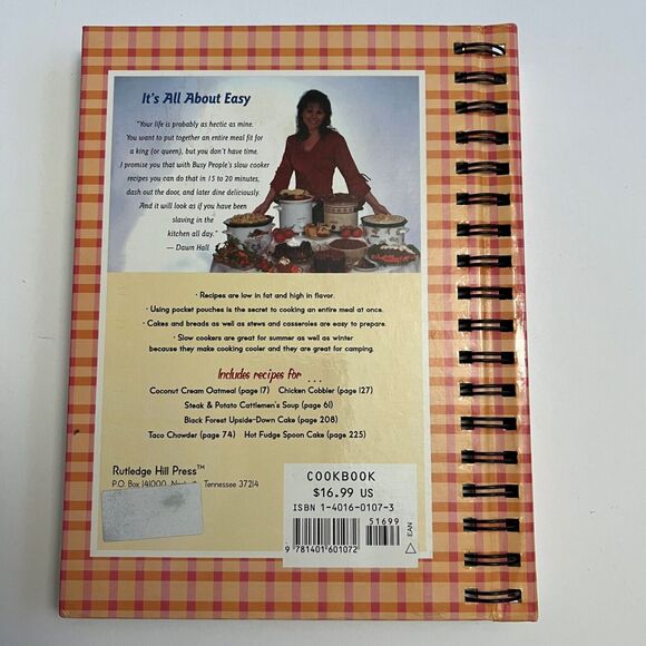 Cookbook Busy People's Slow Cooker Cookbook Hardcover Spiral Bound - Picture 12 of 13